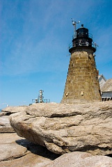 Mount Desert Rock Light on Windswept Rocky Island